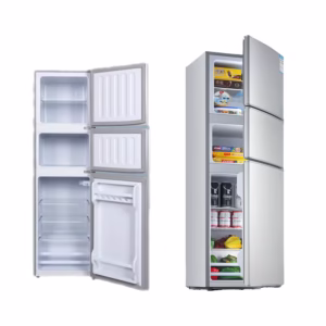 réfrigérateur combiné 206l congélateur haut, finition acier inoxydable argent haute efficacité Énergétique (classe 1)