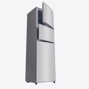 réfrigérateur combiné 3 portes 158l argent pose libre compact & silencieux