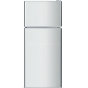 réfrigérateur combiné double porte 138l mini frigo et congélateur compact argent silencieux et Économe classe a